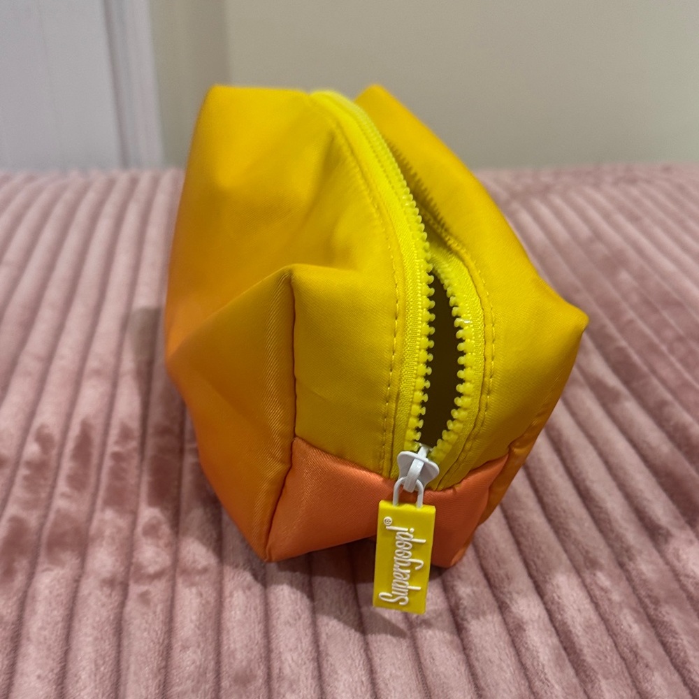 ! Yellow and Orange Cosmetic Pouch